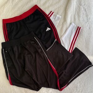 1 Adidas 1 Holloway Black Joggers with Red and White Stripes